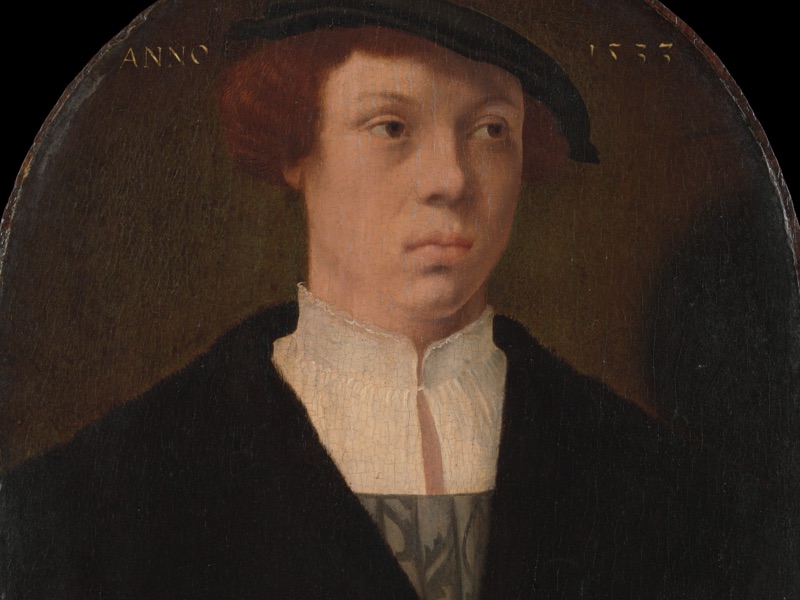 Retrato de homem, pintura de Barthel Bruyn, o Velho, 1533